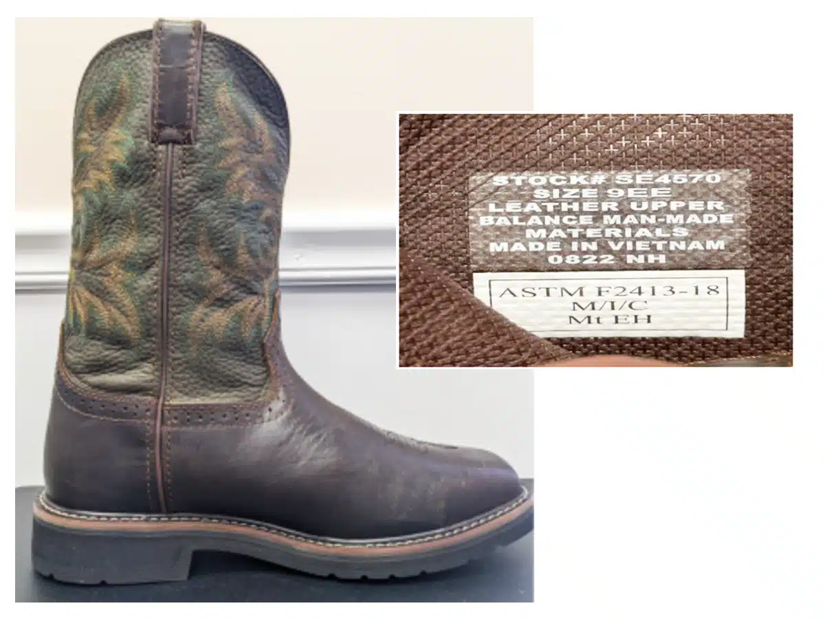 Justin Boots Keaven WP Met Guard Work Boots Recall