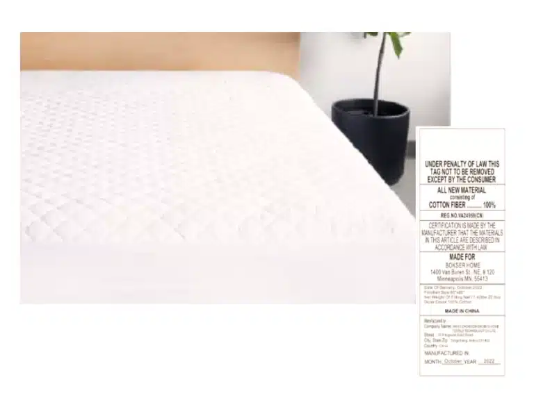 Mattress Pad Recall