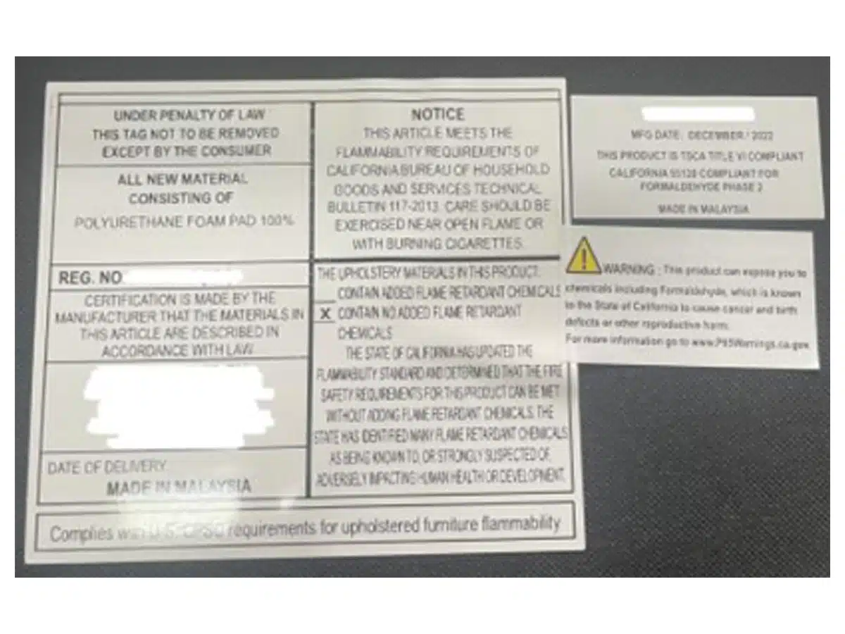 Upholstered Bed Recall